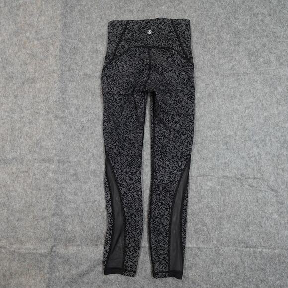 Lululemon Leggings Womens 2 Train Times 7/8 25" Mesh Run Yoga Gym Soundwave - Picture 6 of 8